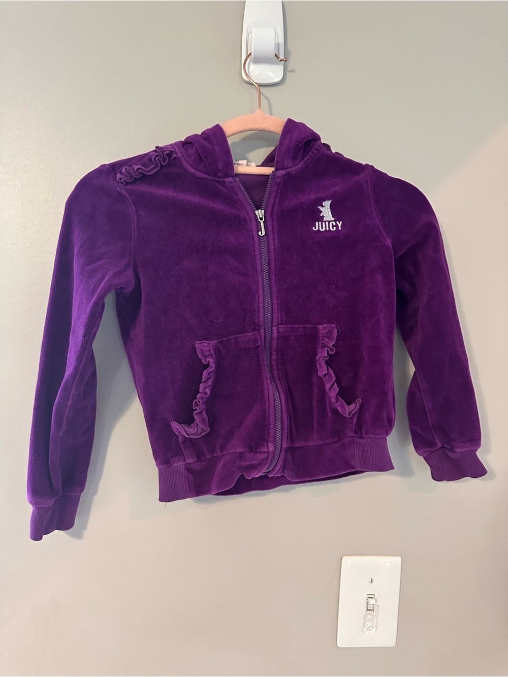 Kids Juicy Couture Zip-up Hoodie size 6x